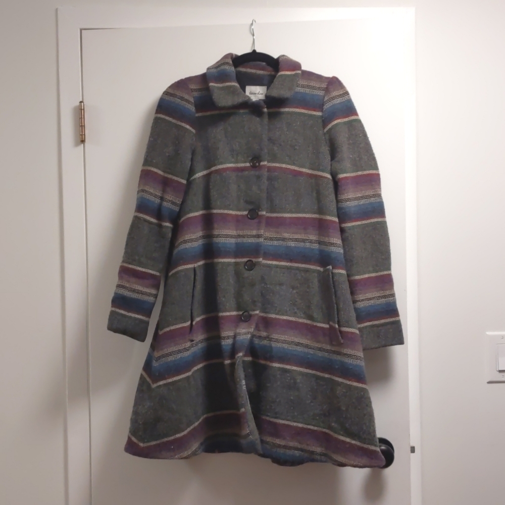 Steven Alan wool striped coat